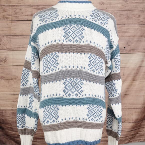Vintage Colours by Alexander Julian Sweater Mens Large Knit Pullover USA 90s - Picture 3 of 8